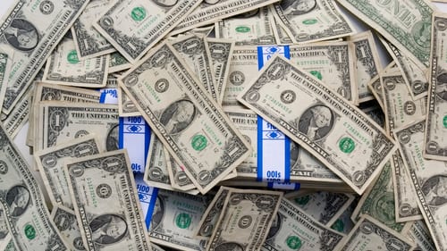 dolares en fajos
